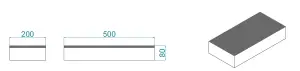 Rígola 20.8 (20 x 20 x 8 x 50)