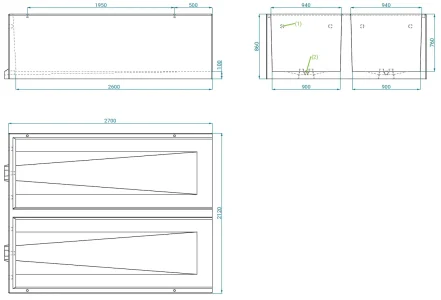 Nicho 90 doble sin repisa