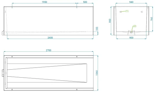 Nicho 90 simple sin repisa