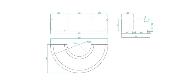 Banco SEMICIRCULAR ALMA