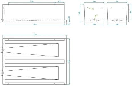 Nicho 80 doble con repisa