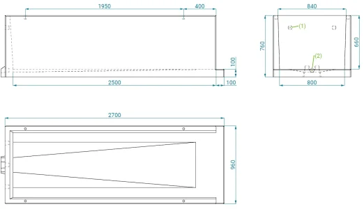 Nicho 80 simple con repisa